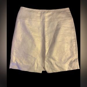 JCrew Gold Metallic Linen Skirt